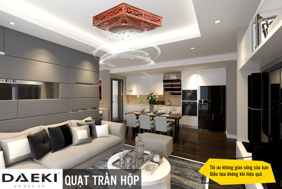 lắp quạt trần hộp hợp phong thủy